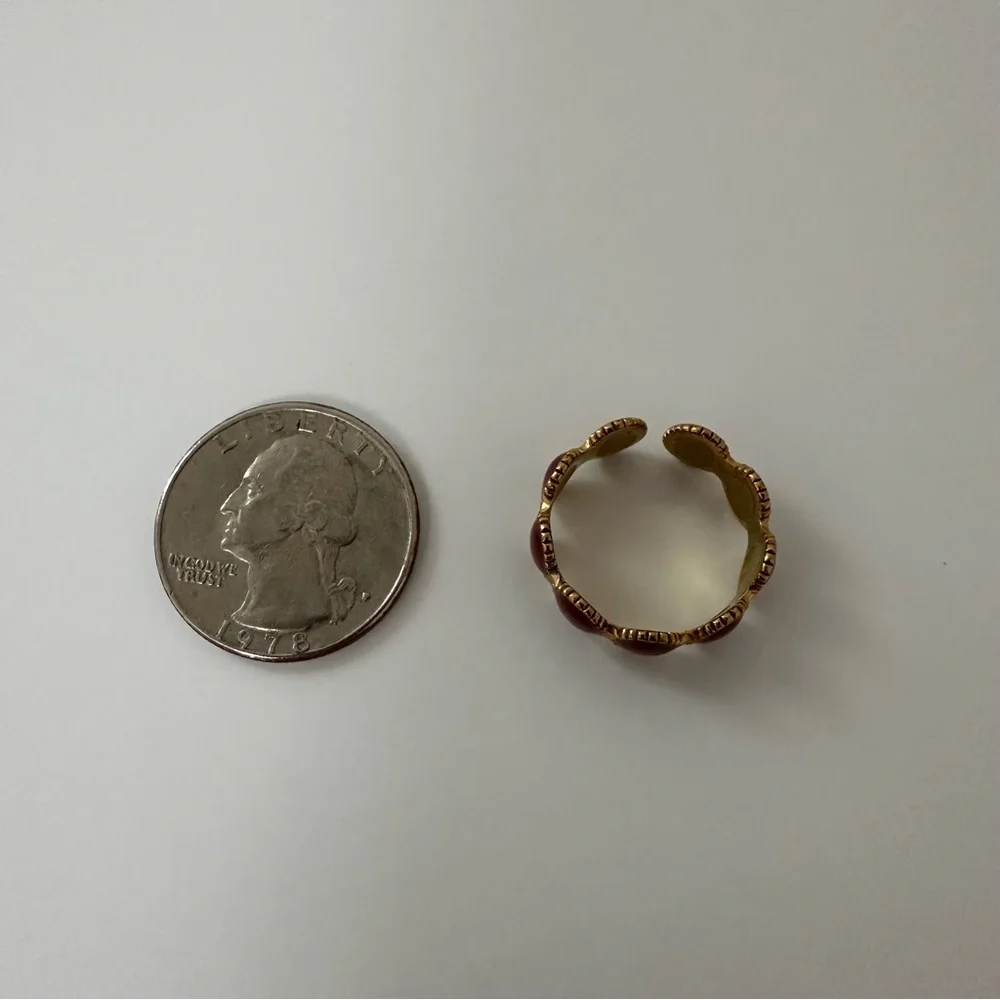 18K Gold Plated Geometric Open‎ Ring